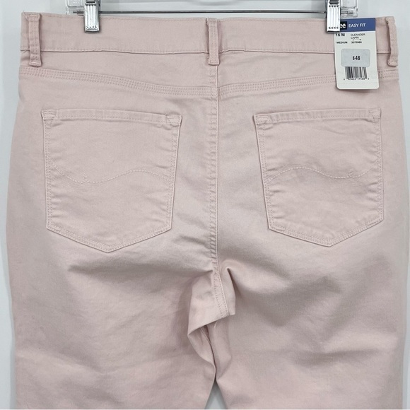 NWT Lee Easy Fit Pastel Pink Capri Pants Size 16 - Picture 4 of 8